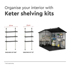 Keter Oakland 7.5 X 11ft Outdoor Garden Apex Storage Shed - Grey -Garden Care Specialty Shop 12840580 1505036179792632