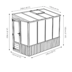 Country Living Southwell 8 X 4ft Premium Lean To Greenhouse Painted + Installation - Thorpe Towers 13 Country Living Southwell 8 X 4ft Premium Lean To Greenhouse Painted + Installation - Thorpe Towers -Garden Care Specialty Shop 12876015 6364843879586487