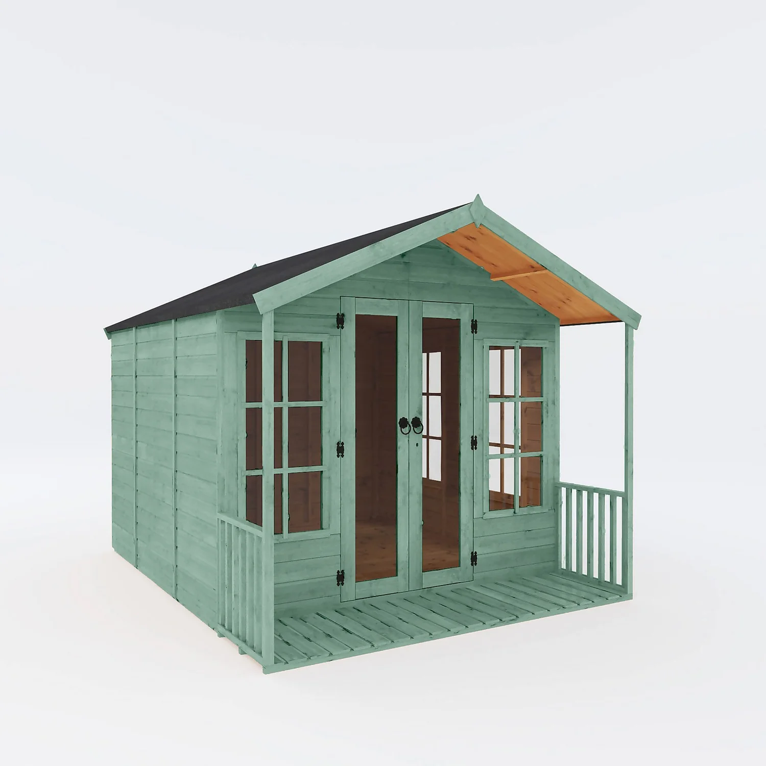 Country Living Tuxford 10 X 8ft Premium Traditional Summerhouse Painted + Installation - Aurora Green 3 Country Living Tuxford 10 X 8ft Premium Traditional Summerhouse Painted + Installation - Aurora Green