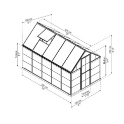 Palram Canopia Hybrid 6 X 10ft Green Greenhouse 11 Palram Canopia Hybrid 6 X 10ft Green Greenhouse -Garden Care Specialty Shop 12877501 5474853166514815