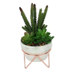 Artificial Succulent In Rose Gold Stand -Garden Care Specialty Shop 12879282 1334858348118316