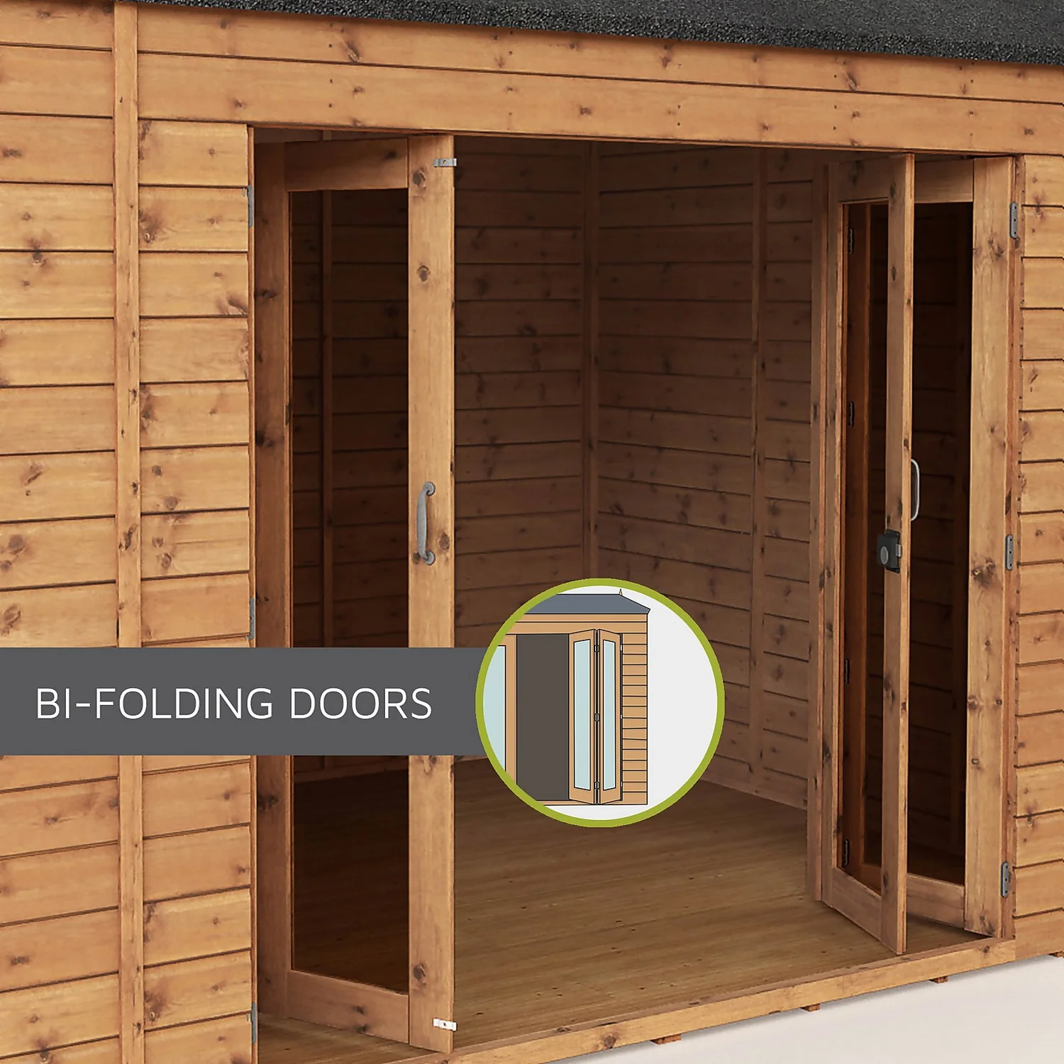 Country Living Hawksworth 10 X 8ft Summerhouse Painted + Installation - Aurora Green 7 Country Living Hawksworth 10 X 8ft Summerhouse Painted + Installation - Aurora Green - Image 5