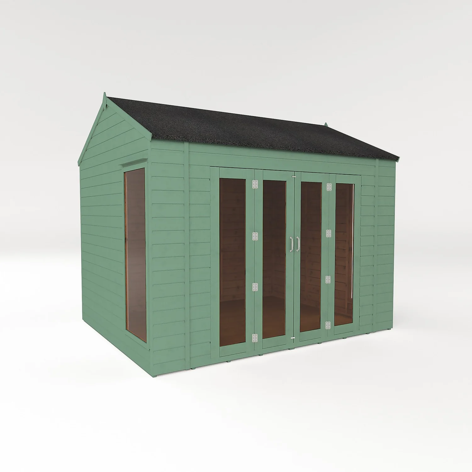 Country Living Hawksworth 10 X 8ft Summerhouse Painted + Installation - Aurora Green 3 Country Living Hawksworth 10 X 8ft Summerhouse Painted + Installation - Aurora Green