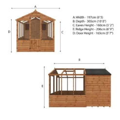 Country Living Grassthorpe 10 X 6ft Traditional Apex Greenhouse Combi Shed Painted + Installation - Aurora Green 15 Country Living Grassthorpe 10 X 6ft Traditional Apex Greenhouse Combi Shed Painted + Installation - Aurora Green -Garden Care Specialty Shop 12881727 1744976288162352