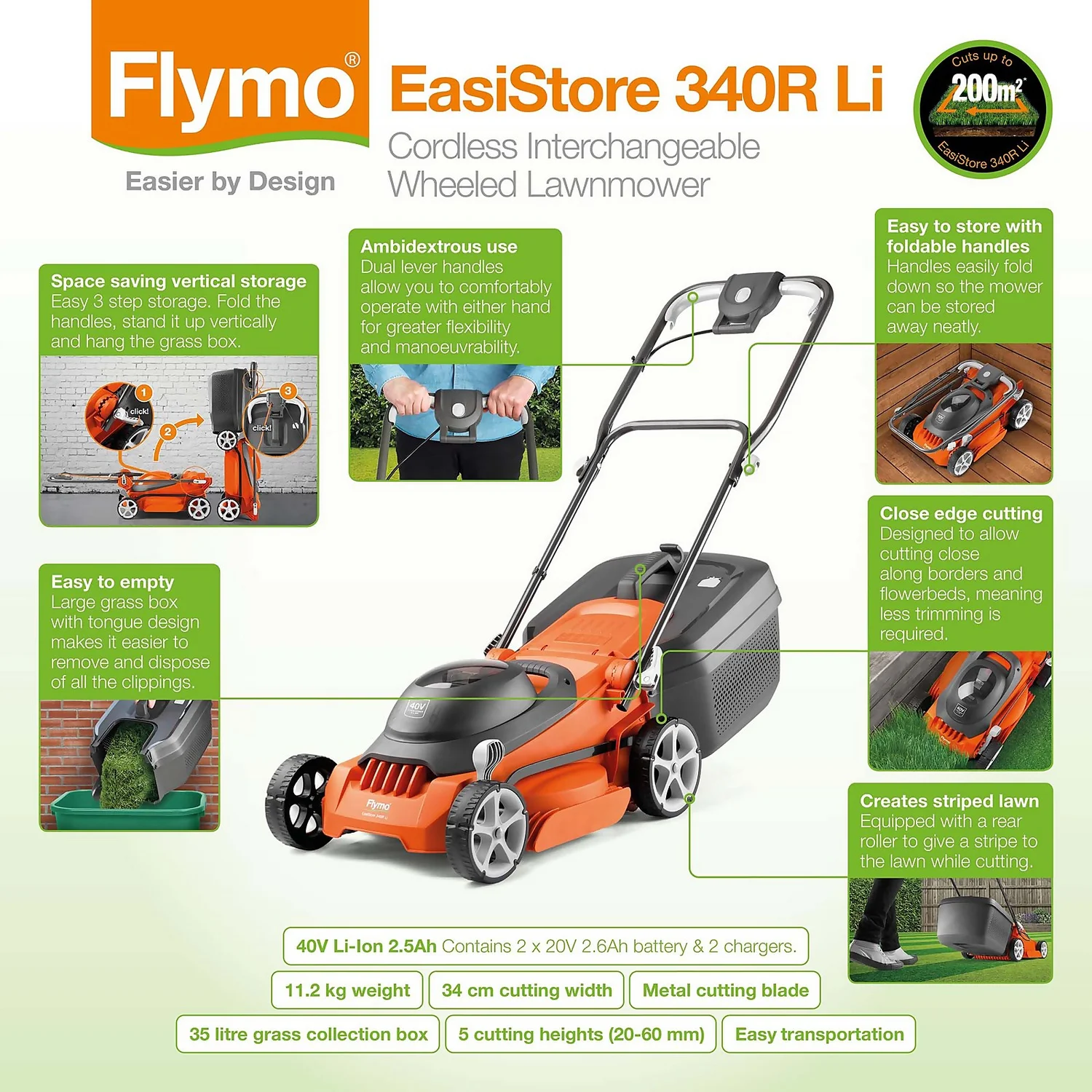 Flymo EasiStore 340 Li 10 Flymo EasiStore 340 Li - Image 8