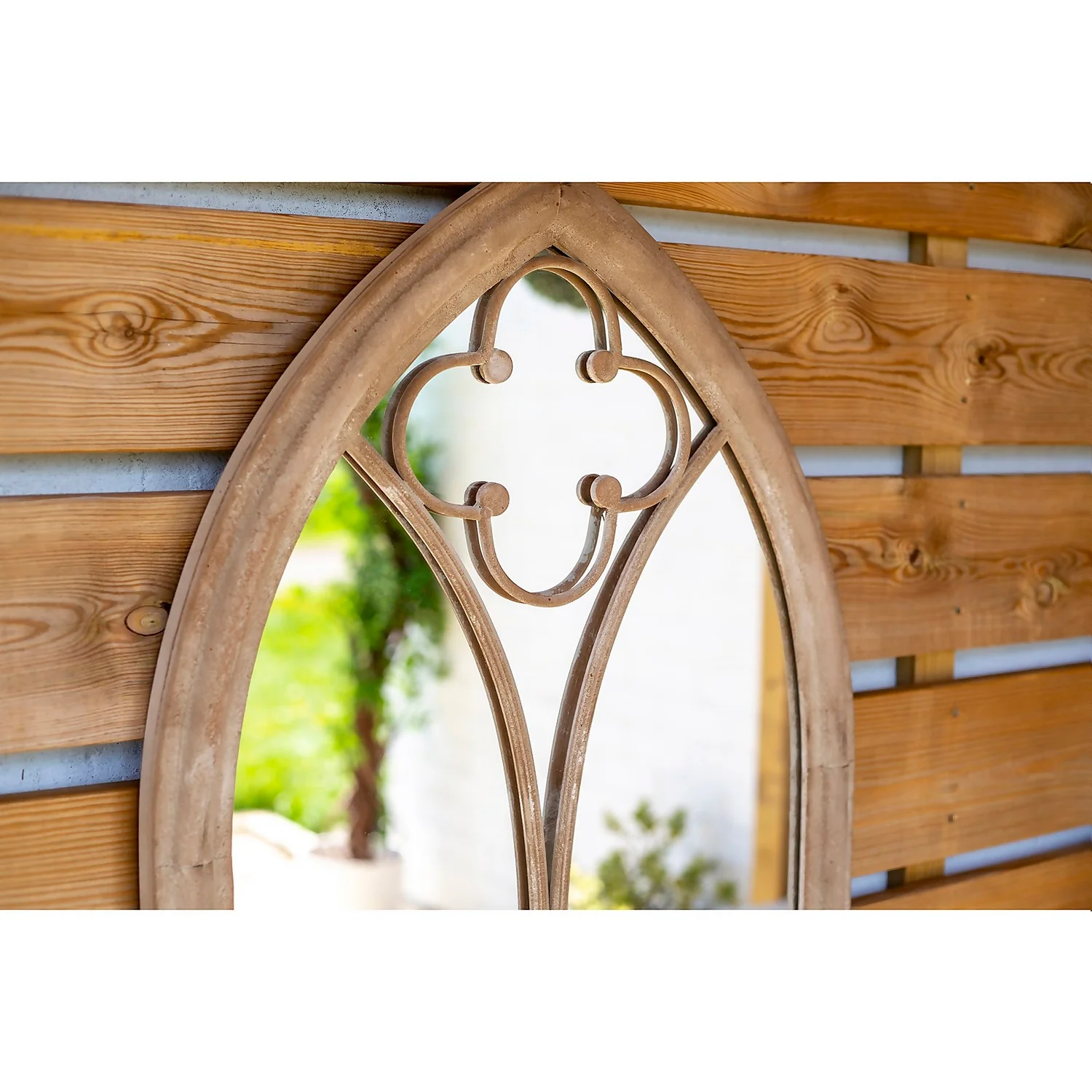 Church Window Outdoor Garden Mirror - 105cm 5 Church Window Outdoor Garden Mirror - 105cm - Image 3