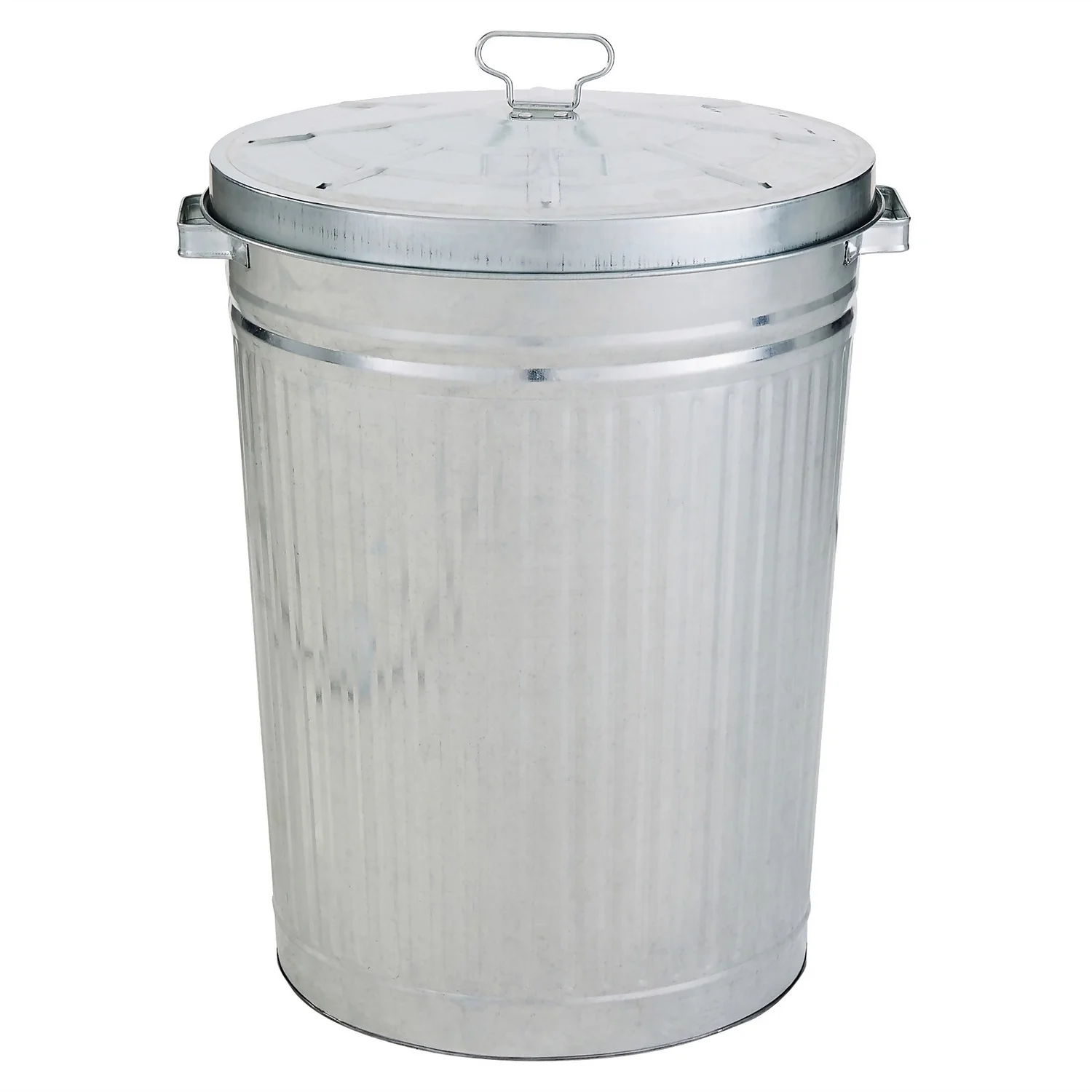 Homebase Galvanised Steel Outdoor Bin With Lid - 85L 3 Homebase Galvanised Steel Outdoor Bin With Lid - 85L