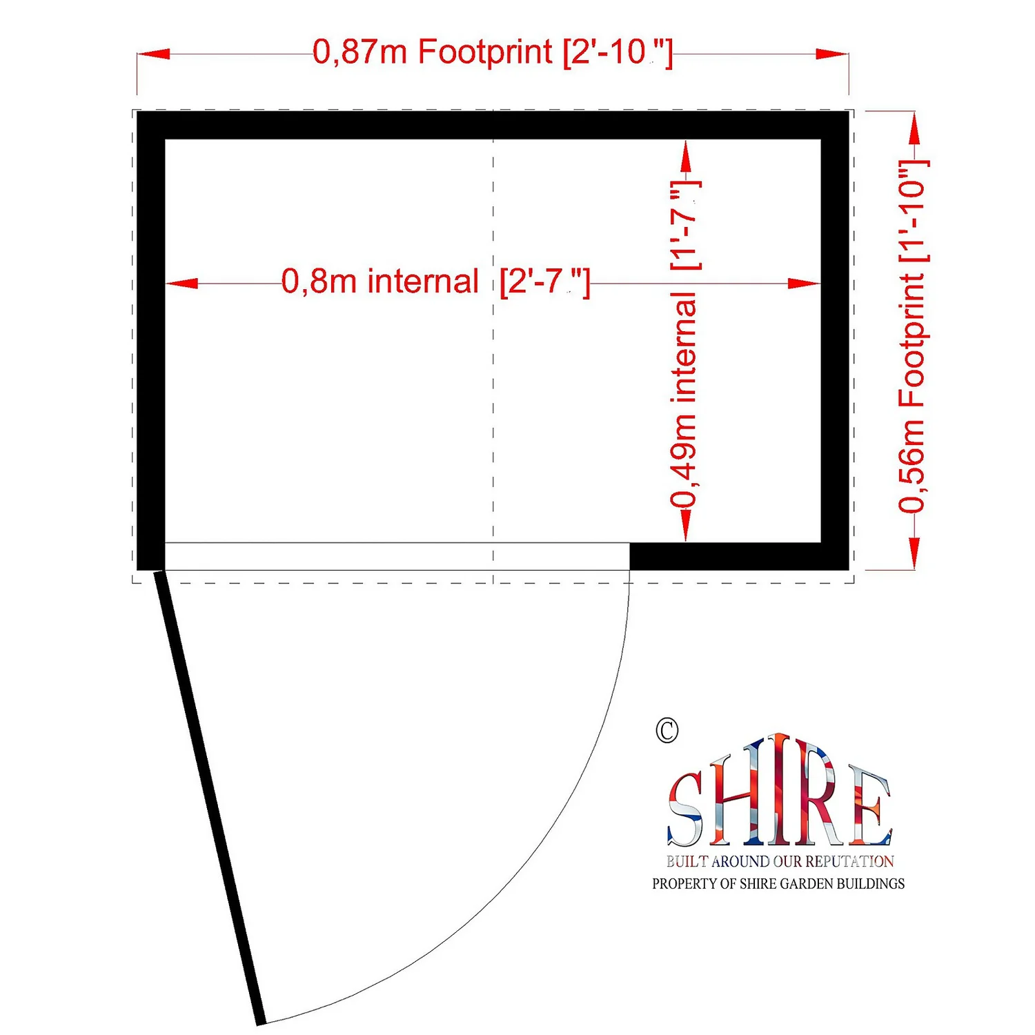 Shire Tool Store Overlap - 3x2ft 9 Shire Tool Store Overlap - 3x2ft - Image 7