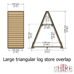 Shire Large Triangular Log Store 13 Shire Large Triangular Log Store -Garden Care Specialty Shop 12887195 9954851584676747