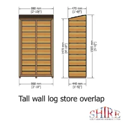 Shire Tall Wall Log Store - 3x1.5ft 16 Shire Tall Wall Log Store - 3x1.5ft -Garden Care Specialty Shop 12887202 2044851593436426