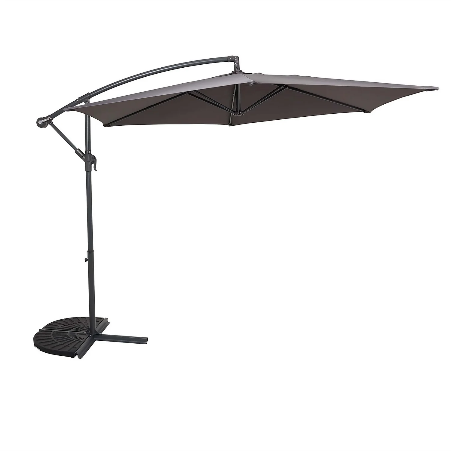 3m Overhanging Parasol - Dark Grey 3 3m Overhanging Parasol - Dark Grey