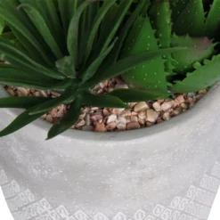 Mixed Succulent In Grey Pot -Garden Care Specialty Shop 12909503 3414869235683525