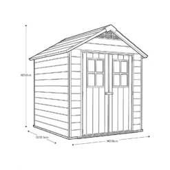 Keter Newton 7.5 X 7ft Outdoor Plastic Garden Storage Shed - Brown 14 Keter Newton 7.5 X 7ft Outdoor Plastic Garden Storage Shed - Brown -Garden Care Specialty Shop 12909854 1554845876068481