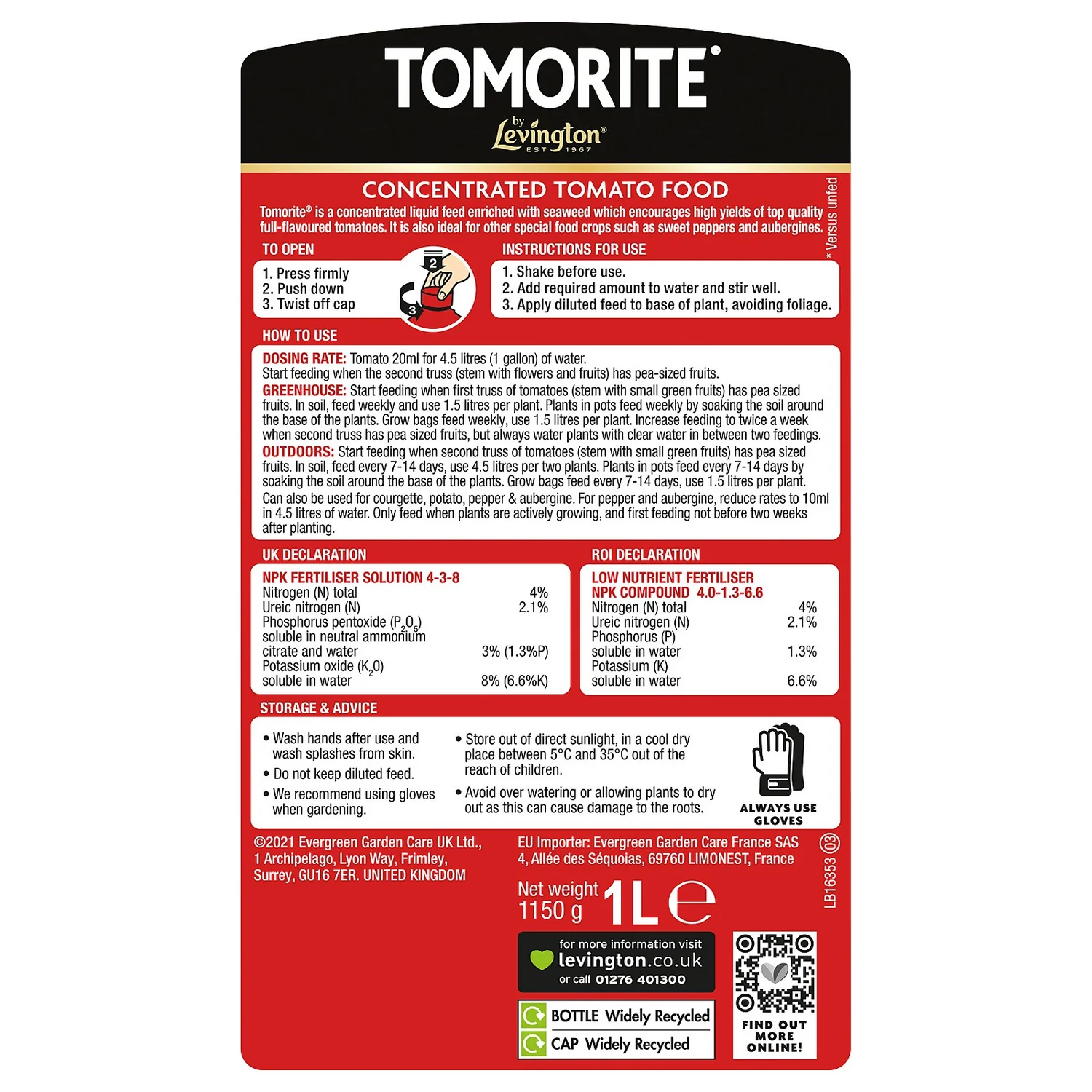 Tomorite® Concentrated Tomato Food - 1L 4 Tomorite® Concentrated Tomato Food - 1L - Image 2