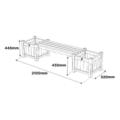 Anchor Fast FSC RHS Bench With Planters -Garden Care Specialty Shop 13452041 1284927582205019