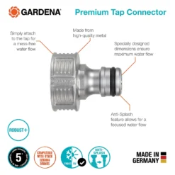GARDENA Premium Tap Hose Pipe Connector -Garden Care Specialty Shop 13489626 6254924640271732