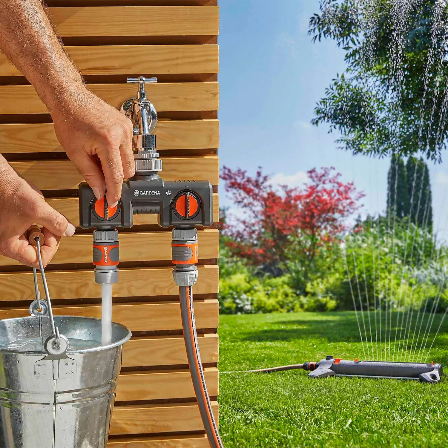 GARDENA Twin-Tap Hose Pipe Connector 6 GARDENA Twin-Tap Hose Pipe Connector - Image 4