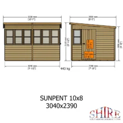 Shire 10 X 8ft Sun Pent Shed 14 Shire 10 X 8ft Sun Pent Shed -Garden Care Specialty Shop 13505288 7694933734226863