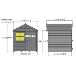 Shire 4 X 4ft Playhut Kids Wooden Playhouse 12 Shire 4 X 4ft Playhut Kids Wooden Playhouse -Garden Care Specialty Shop 13505331 1564931993692911