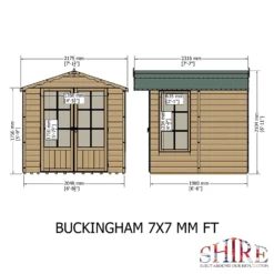 Shire 7 X 7ft Buckingham Double Door Summerhouse 16 Shire 7 X 7ft Buckingham Double Door Summerhouse -Garden Care Specialty Shop 13505333 6294931995274244