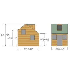 Shire 5 X 7ft Cottage Kids Wooden Playhouse - Including Installation -Garden Care Specialty Shop 13505344 1424931996326974
