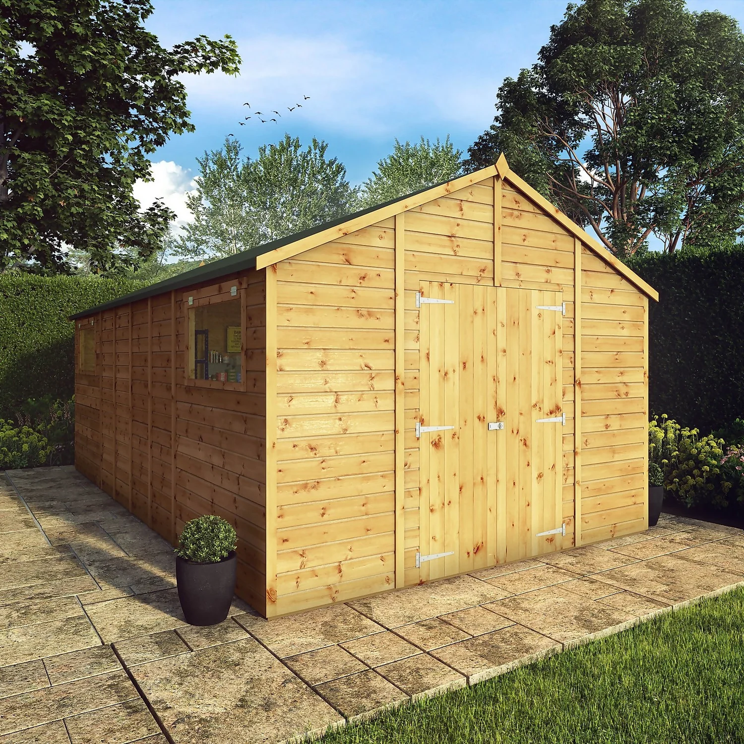Mercia 18ft X 10ft Premium Shiplap Modular Workshop Shed - Including Installation 4 Mercia 18ft X 10ft Premium Shiplap Modular Workshop Shed - Including Installation - Image 2