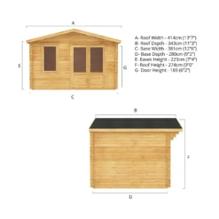 Mercia 4m X 3m Garden Retreat Log Cabin 28mm 20 Mercia 4m X 3m Garden Retreat Log Cabin 28mm -Garden Care Specialty Shop 13555835 2235025545891859