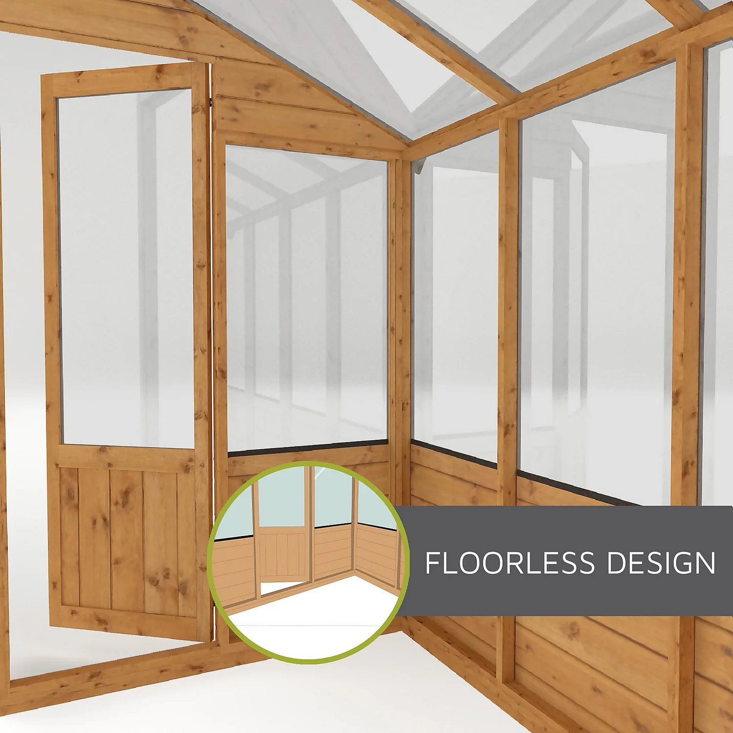 Mercia Wooden Greenhouse - 6x6ft 9 Mercia Wooden Greenhouse - 6x6ft - Image 7