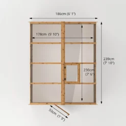 Mercia Wooden Greenhouse - 8x6ft -Garden Care Specialty Shop 13626876 2715028840056931