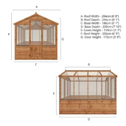 Mercia Wooden Greenhouse - 8x6ft -Garden Care Specialty Shop 13626876 8745028840031320