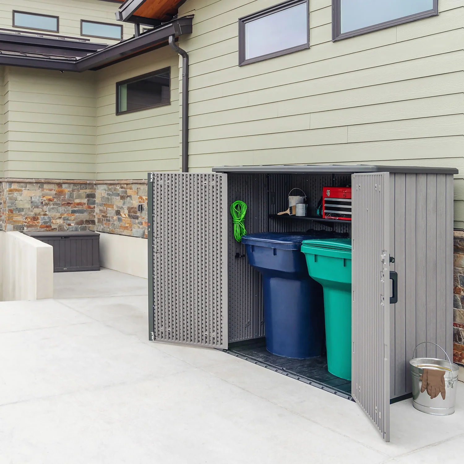 Lifetime Plastic Outdoor Utility Shed 4 Lifetime Plastic Outdoor Utility Shed - Image 2