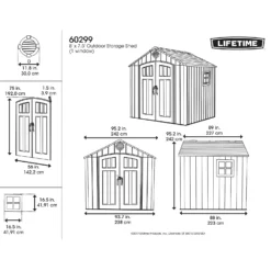 Lifetime Plastic Outdoor Storage Shed - 8x7.5ft 13 Lifetime Plastic Outdoor Storage Shed - 8x7.5ft -Garden Care Specialty Shop 13660827 1744949053235238