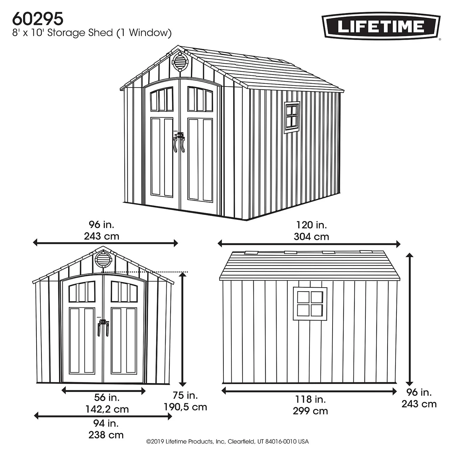 Lifetime Plastic Outdoor Storage Shed - 8x10ft 6 Lifetime Plastic Outdoor Storage Shed - 8x10ft - Image 4