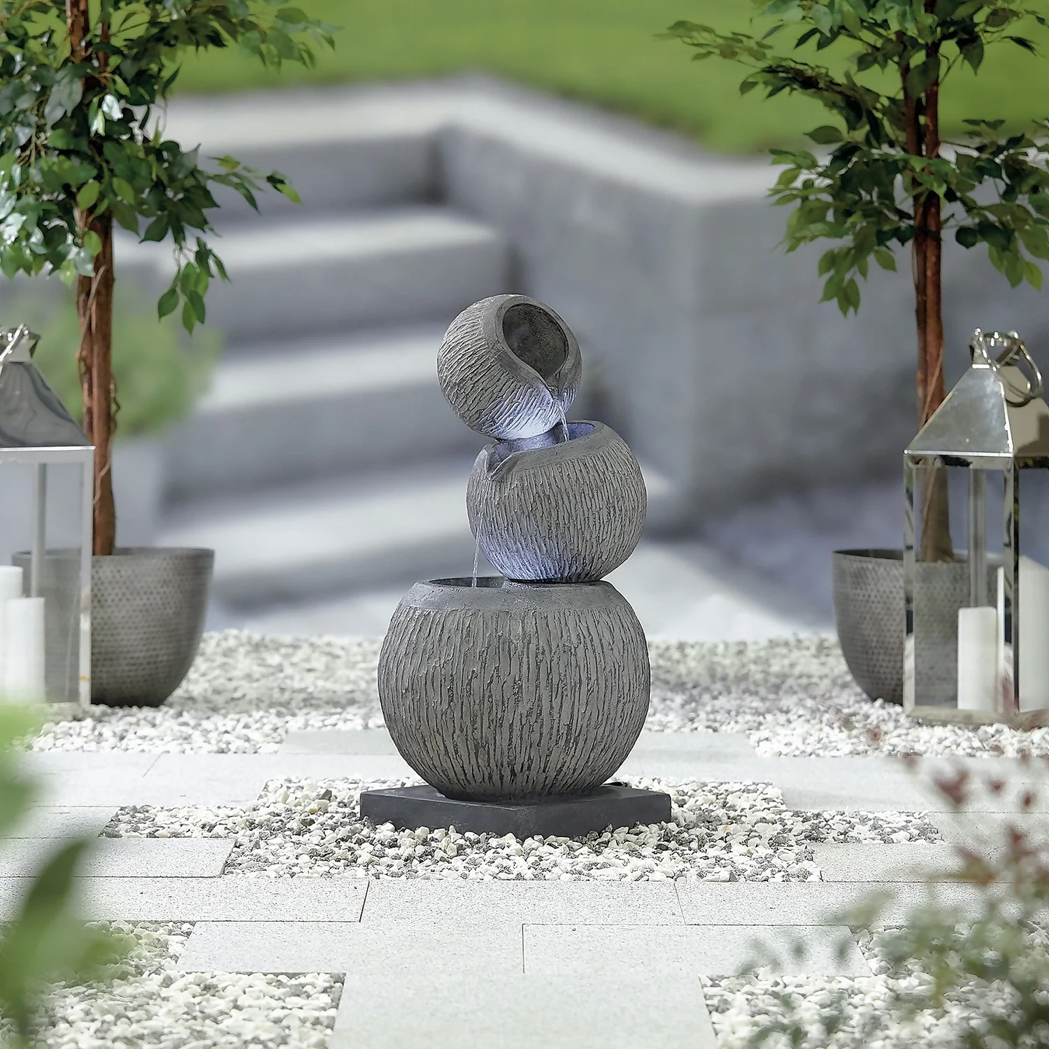 Stylish Fountain Illusion Falls Water Feature With LEDs 7 Stylish Fountain Illusion Falls Water Feature With LEDs - Image 5