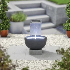 Stylish Fountain Solitary Pour Water Feature With LEDs -Garden Care Specialty Shop 13846046 4544962028419153