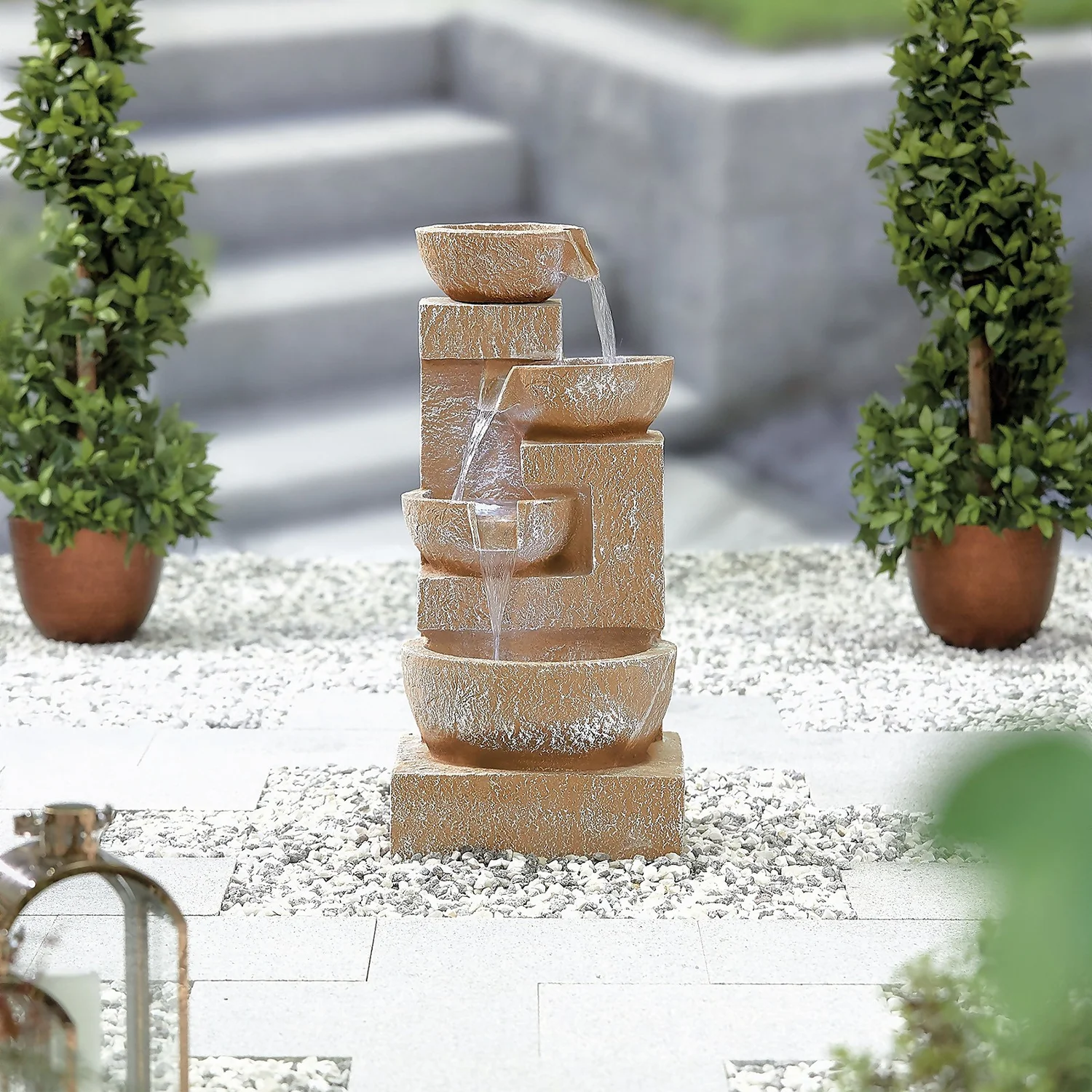 Stylish Fountain Sparkling Bowls Water Feature With LEDs 8 Stylish Fountain Sparkling Bowls Water Feature With LEDs - Image 6