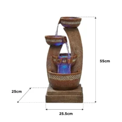 Stylish Fountain Azure Columns Water Feature With LEDs -Garden Care Specialty Shop 13846050 1534978881017244