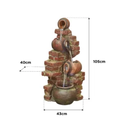 Stylish Fountain Flowing Jugs Water Feature With LEDs -Garden Care Specialty Shop 13846053 1464978881021036