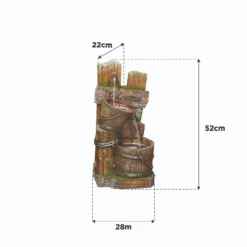 Stylish Fountain Fence Post Pours Water Feature With LEDs -Garden Care Specialty Shop 13846055 2704978881001455