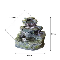 Stylish Fountain Garda Falls Water Feature With LEDs -Garden Care Specialty Shop 13846065 2124978881057603