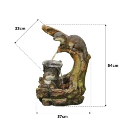 Stylish Fountain Otters Element Water Feature With LEDs 7 Stylish Fountain Otters Element Water Feature With LEDs -Garden Care Specialty Shop 13846070 1334978880968539