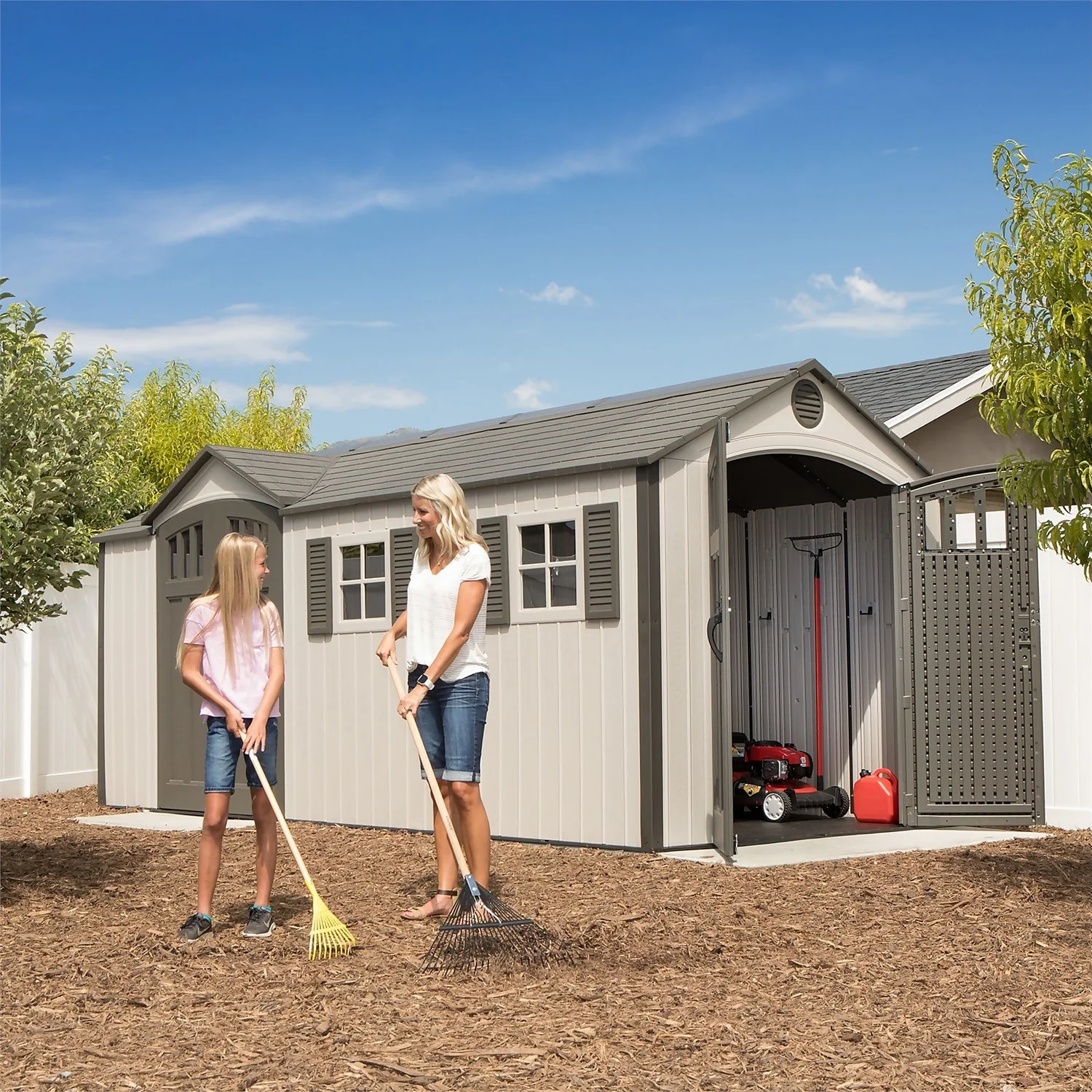 Lifetime 17.5 X 8ft Dual Entry Outdoor Storage Shed - Installation Included 7 Lifetime 17.5 X 8ft Dual Entry Outdoor Storage Shed - Installation Included - Image 5