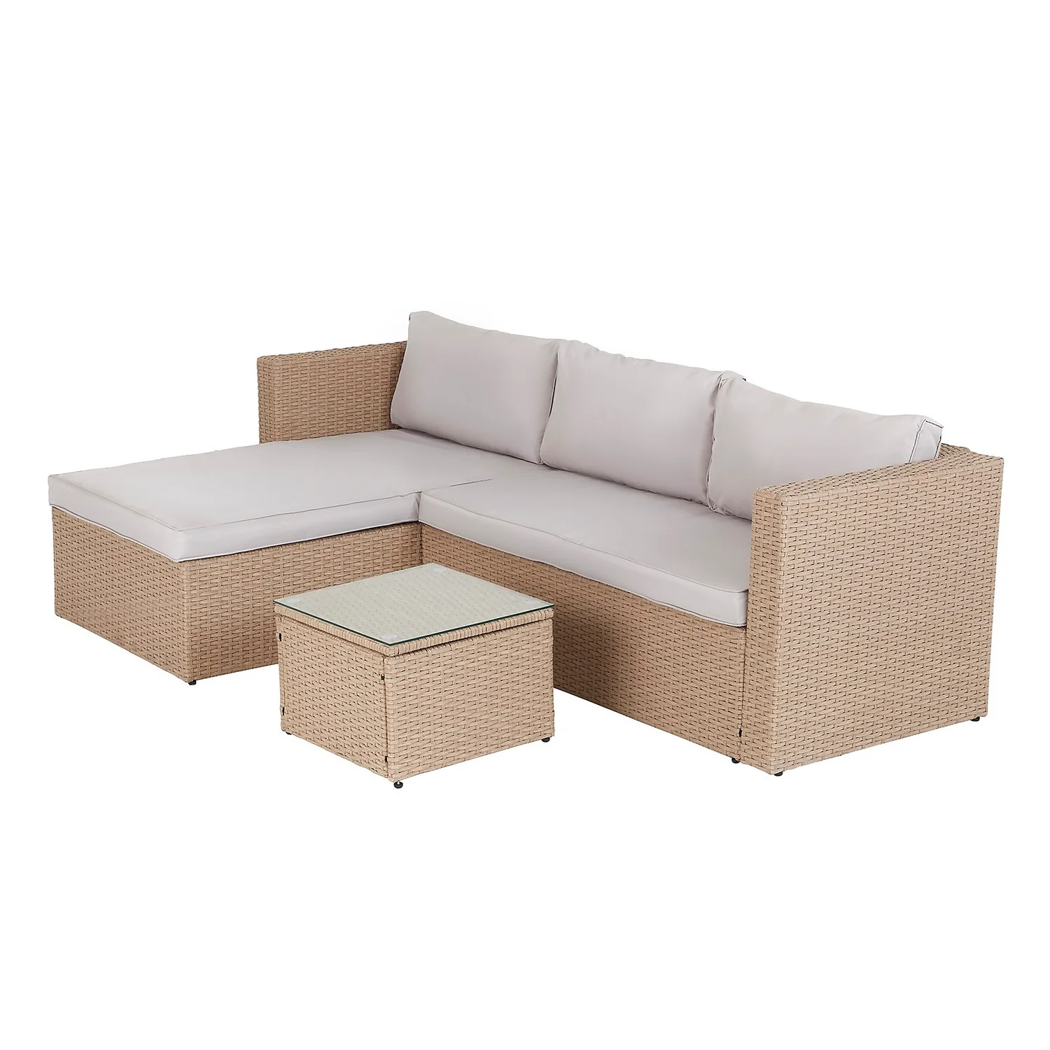 Alexandria Rattan Effect Garden Corner Sofa Set 4 Alexandria Rattan Effect Garden Corner Sofa Set - Image 2