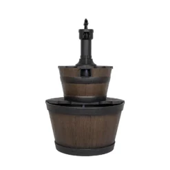 Stylish Fountain Whiskey Barrels Garden Water Feature -Garden Care Specialty Shop 13944159 1945005845191088