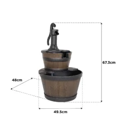 Stylish Fountain Whiskey Barrels Garden Water Feature -Garden Care Specialty Shop 13944159 4655005845151116