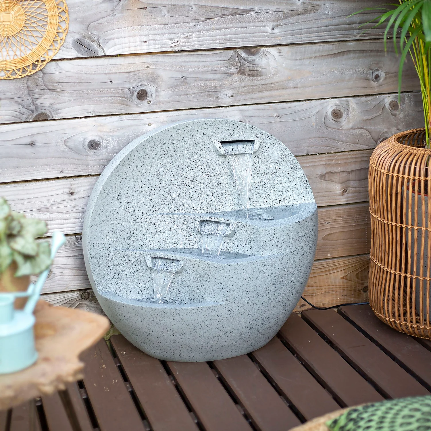 Stylish Fountain Kyoto Falls Garden Water Feature With LEDs 6 Stylish Fountain Kyoto Falls Garden Water Feature With LEDs - Image 4