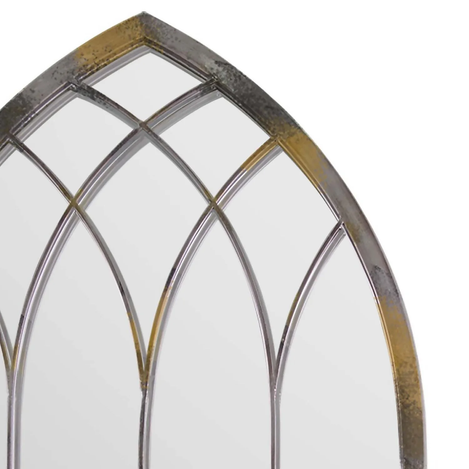 MirrorOutlet Rose Garden Rustic Arch Metal Garden Mirror- 115x50cm 4 MirrorOutlet Rose Garden Rustic Arch Metal Garden Mirror- 115x50cm - Image 2