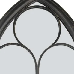 MirrorOutlet Black Somerley Chapel Arch Metal Garden Mirror - 112x61cm 9 MirrorOutlet Black Somerley Chapel Arch Metal Garden Mirror - 112x61cm -Garden Care Specialty Shop 13950556 1394987139719047