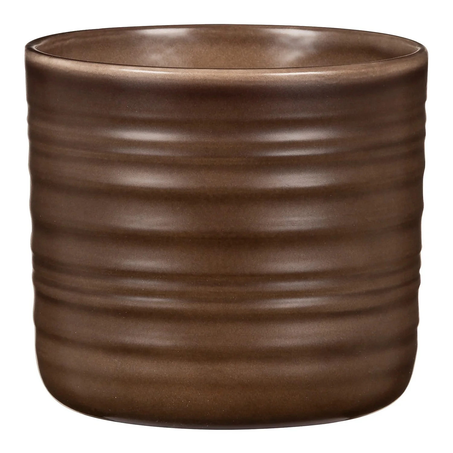 Scheurich Ripple Brown Indoor Pot - 20cm 3 Scheurich Ripple Brown Indoor Pot - 20cm