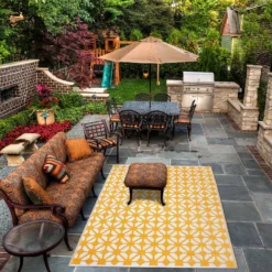 Homebase Outdoor Rug - Mustard 120x180cm 7 Homebase Outdoor Rug - Mustard 120x180cm -Garden Care Specialty Shop 13953332 1264989199281348